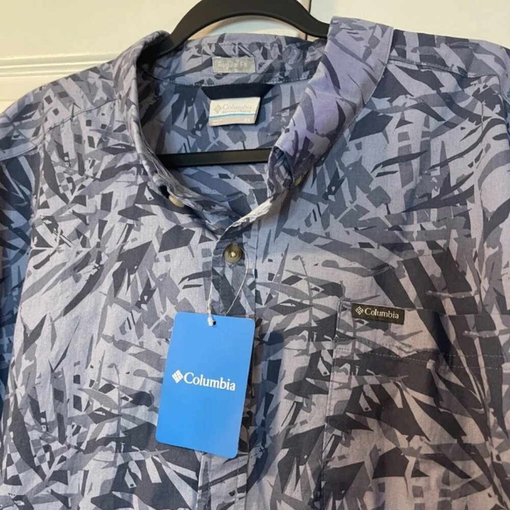 Men Columbia Rapid Rivers Printed Short Sleeve Shirt Men 2X BNWT